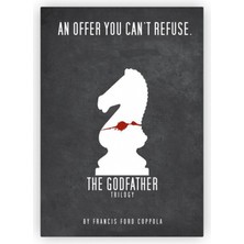 Zinbooz The Godfather Minimal Ahşap Poster 20 x 29 cm