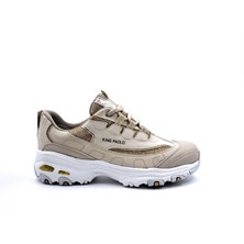 King Paolo K5112 Memory Foam Cool Komfort Kadın Bej Sneaker Spor Ayakkabı