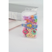By Zeyna Aksesuar Çoçuk Plastik ve Lastik Havlu Kutulu Toka Seti
