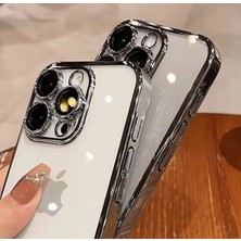 M.tk moveteck iPhone 16 Pro Kılıf Tam Kamera Lensli Korumalı Metalik Parlak Renkli Kenarlı Yumuşak Silikon Kapak Arkası Şeffaf