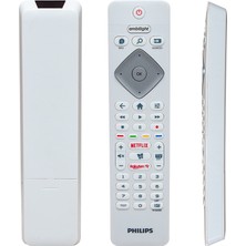 Philps Phılıps Ambılıght Netflıx-Rakuten Tuşlu Beyaz LCD LED Tv Kumanda (4767) - DRY4829-7479