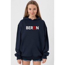 Tshirthane La Casa De Papel Berlin Ak Lacivert Kadın 3ip Kapşonlu