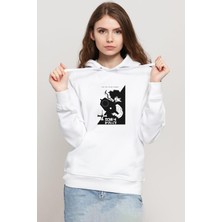 Tshirthane Cowboy Bebop Spike See You Space Cowboy Beyaz Kadın 3ip Kapşonlu Sweatshirt