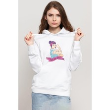 Tshirthane We Can Do It Beyaz Kadın 3ip Kapşonlu Sweatshirt