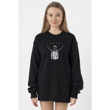 Tshirthane Dark Mono Siyah Kadın 2ip Sweatshirt