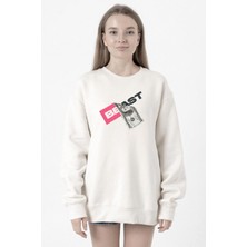 Tshirthane Mr Beast Dollar Bill Beyaz Kadın 2ip Sweatshirt