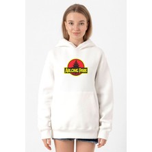Tshirthane One Piece Anime Arlong Park Beyaz Kadın 3ip Kapşonlu Sweatshirt