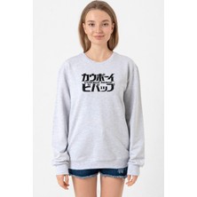 Tshirthane Cowboy Bebop Retro Letter Logo Grimelanj Kadın 2ip Sweatshirt
