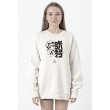 Tshirthane Cowboy Bebop Vintage Ein and Ed Beyaz Kadın 2ip Sweatshirt