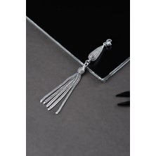 Encili Silver 925 Ayar Gümüş Damla Vizyon Model Tesbih Püskülü