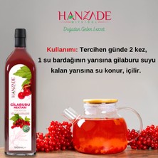 Hanzade Bitkisel Gilaburu Suyu Nektarı 1 Litre x 2 Adet Şeker Ilavesiz Cam Şişe