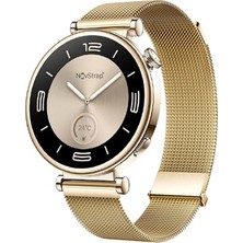 NovStrap Huawei Watch Gt6 41mm Gt4 41mm Gt5 41mm ile Uyumlu Kordon (18mm) Çift Mıknatıslı Metal Hasır Çelik Kayış