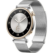 NovStrap Huawei Watch Gt6 41mm Gt4 41mm Gt5 41mm ile Uyumlu Kordon (18mm) Çift Mıknatıslı Metal Hasır Çelik Kayış