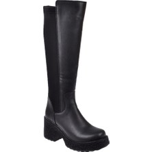 Beety Baldır Kısmı Likralı Kadın Çizme BEE-2217   Siyah