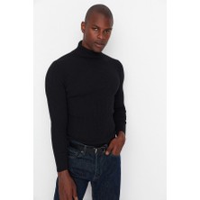 Hanclo Erkek Slim Fit Dar Kesim Yumuşak Dokulu Tüylenmeyen Tam Balıkçı Yaka Triko Kazak