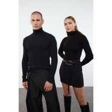 Hanclo Erkek Slim Fit Dar Kesim Yumuşak Dokulu Tüylenmeyen Tam Balıkçı Yaka Triko Kazak
