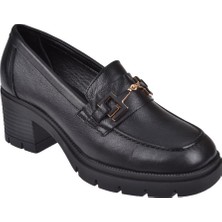 Pullman Divadonna Hakiki Deri Kalın Topuklu Kadın Ayakkabı BL-2683   SİYAH