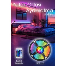 Yatak Odası Aydınlatma 5 Metre Şerif LED Ambiyans Aydınlatma Tak Çalıştır Kumandalı