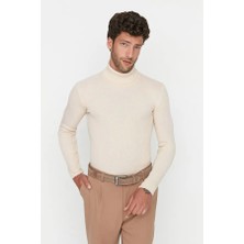 Hanclo Erkek Slim Fit Dar Kesim Yumuşak Dokulu Tüylenmeyen Tam Balıkçı Yaka Triko Kazak