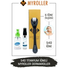 Myroller Dermaroller Titanyum 540 İğneli Saç Yüz Vücut Derma Roller