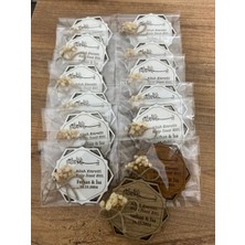 25 Adet Ahşap Magnet Altıgen Söz, Nişan, Kına, Nikah, Bebek , Mevlüt Besmele Detaylı
