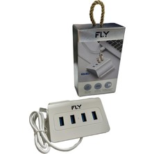 FLY 4'lü USB Çoklayıcı Hub Şarj Standı,pc-Mac Uyumlu 1x Type-C Çıkışlı