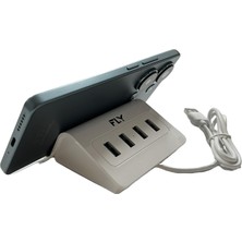 FLY 4'lü USB Çoklayıcı Hub Şarj Standı,pc-Mac Uyumlu 1x Type-C Çıkışlı