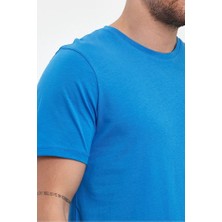 Rodi Jeans Erkek Bisiklet Yaka Rahat Kalıp Pamuklu Süprem Baskısız T-Shirt