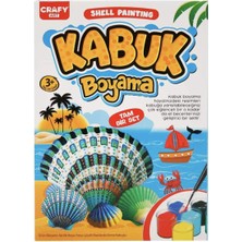 Mergub Kabuk Boyama Seti 1 Paket Deniz Kabuğu Midye Boyama Shell Painting Sanatsal Hobi Boyama Seti Akrilik Boya Fırça