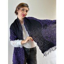 Gönülden Tasarım Kabartma Licralı Desenli Kadın Şal 200X50 cm