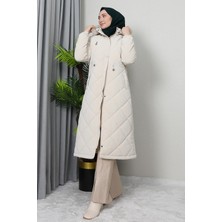 Clara Kürklü Mont Krem