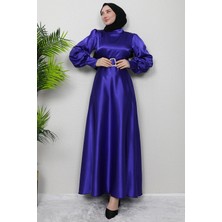 Giza Store Enise Tesettür Elbise Mor