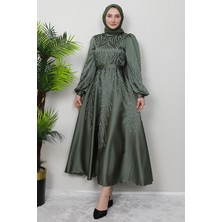 Giza Store Buğlem Taşlı Abiye Siyah