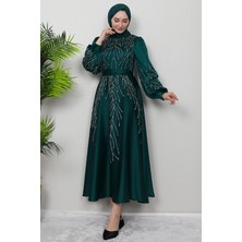 Giza Store Buğlem Taşlı Abiye Siyah