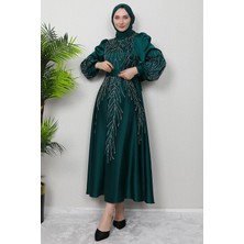 Giza Store Buğlem Taşlı Abiye Siyah