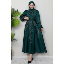 Giza Store Buğlem Taşlı Abiye Siyah