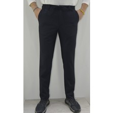 Erkek Gofre Licralı Jogger Pantolon Lacivert