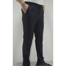 Erkek Gofre Licralı Jogger Pantolon Lacivert
