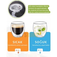 Jet’s Home 6’Lı Set Cappuccino Bardağı Latte Bardağı Çift Cidarlı Bardak Americano Bardağı 250 Ml Kahve Bardağı