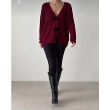 Butik Serdivan Güllü Düğmeli Selanik Örgü Oversize Kadın Hırka Premium Yeni Sezon Trend
