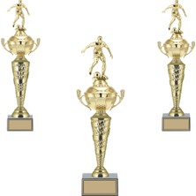 Odak Kişiye Özel Futbol Figürlü Kupa Takımı-Ödül Kupası-Turnuva Kupası-Kupa Seti 3'lü Takım