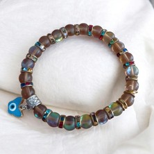 Mga Doğaltaş Termal Kuvars Taşı Bilekliği Doğal Taş Bileklik  Sertifikalı Kadın Bileklik