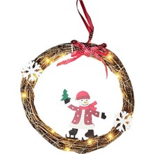 Mystyle Yılbaşı Kardan Adam Ledli Kapı Süsü