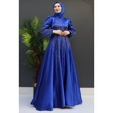 Giza Store Alina Tesettür Abiye Koyu Gri