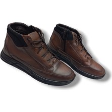 Growish GR0253  Deri Streç Kaplı Yüksek Kaydırmaz Taban Erkek Taba Bot