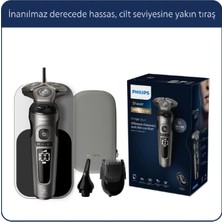 Philips SIfır Traş-Burun Vucüt Erkek Bakım Seti- Premium Kablosuz, 7 yıl motor ve pil ömrü SP9872/22 9000 Serisi Islak Kuru Tıraş Makinesi+One Blade Hafif Pratik Traş