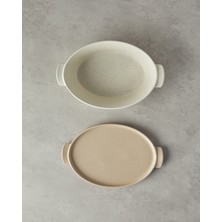 English Home Pure Stoneware Oval Fırın Tenceresi 28X17,8X8 cm Krem