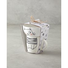 English Home Mingle Catty New Bone China Kaseli Kupa 360 Ml-13 cm Siyah - Beyaz