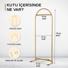 Gorilla Butik Stil Oval Konfeksiyon Askılığı Siyah Renk Askılık Siyah Ayaklı Askılık Kıyafet Askılığı Dilsiz Uşak