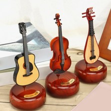 Keman Tasarımlı  Kurmalı Müzik Kutusu